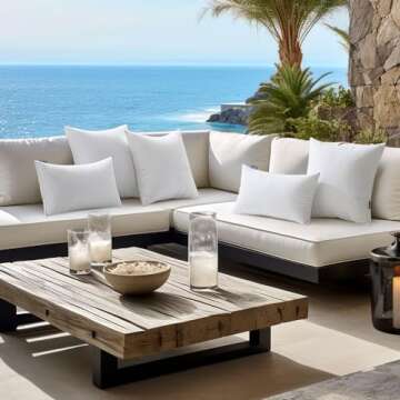 MIULEE Waterproof Outdoor Pillow Inserts - Pack of 2 18x18