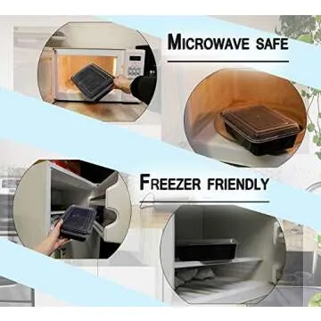 New Century 50-Pack Meal Prep Containers - Stackable and Reusable