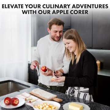 Zulay Kitchen Premium Apple Corer Tool - Ultra Sharp, Stainless Steel, Serrated Blades for Easy Cori...