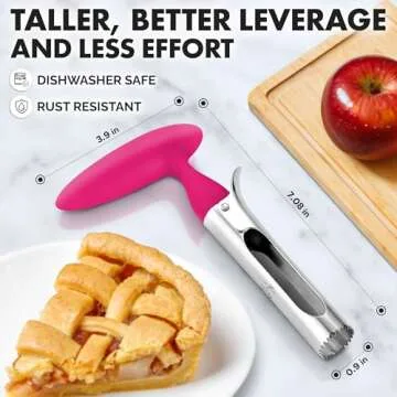 Zulay Kitchen Premium Apple Corer Tool for Easy Fruit Coring