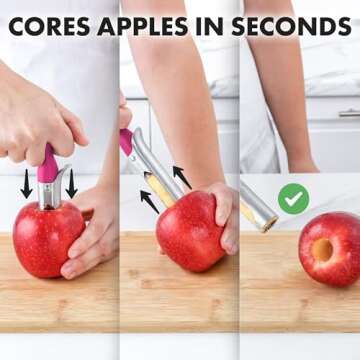 Zulay Kitchen Premium Apple Corer Tool for Easy Fruit Coring