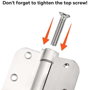 Qkenvo 3.5 Inch Adjustable Self-Closing Door Hinges