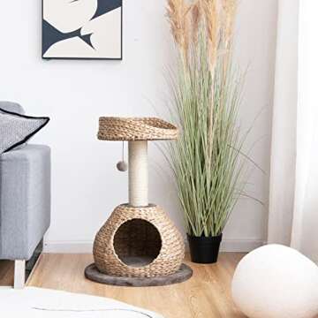 Tangkula Modern Cat Tree for Large Cats - Stylish & Durable Indoor Cat Furniture