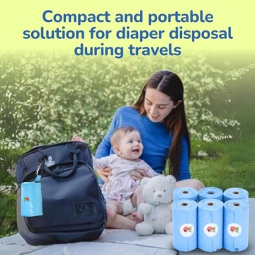 Mom Easy Compostable Diaper Bags - 120 Counts for Parents