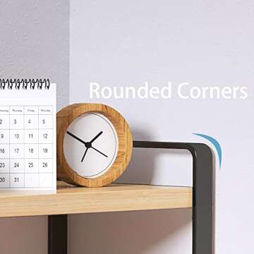 SIDIANBAN Desktop Organizer Shelf Office Storage Rack Computer Desk Bookshelf Adjustable Display Shelf for Office Supplies (Black)