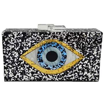 LETODE Evil Eye Acrylic Clutch for Stylish Occasions