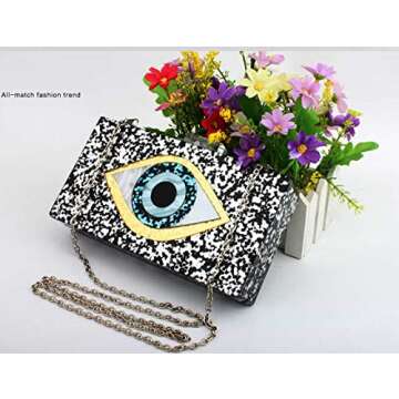 LETODE Evil Eye Acrylic Clutch for Stylish Occasions