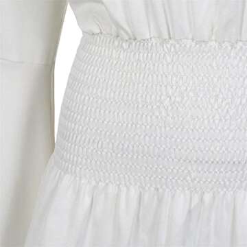 Women Renaissance Shirt Long Sleeve Victorian Blouse Plus Size Off The Shoulder Peasant Tops White Small