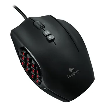 Logitech G600 MMO Gaming Mouse, RGB Backlit, 20 Programmable Buttons, Black