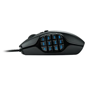 Logitech G600 MMO Gaming Mouse, RGB Backlit, 20 Programmable Buttons, Black