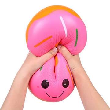 Anboor Jumbo Donut Squishy - Cute Stress Relief Toy