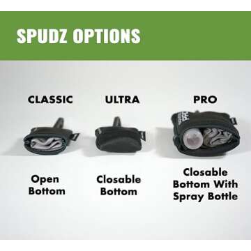 SPUDZ Ultra | Microfiber Cloth Screen Cleaner and Lens Cleaner | Closable Bottom | Black | 10 x 10 Inches