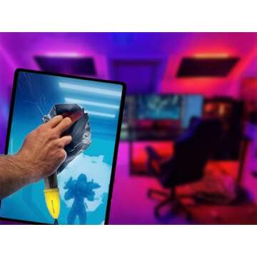 SPUDZ Ultra | Microfiber Cloth Screen Cleaner and Lens Cleaner | Closable Bottom | Black | 10 x 10 Inches