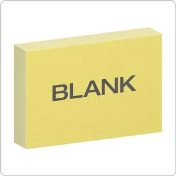 Oxford Blank Color Index Cards - 4" x 6", Canary Yellow, 100 Per Pack