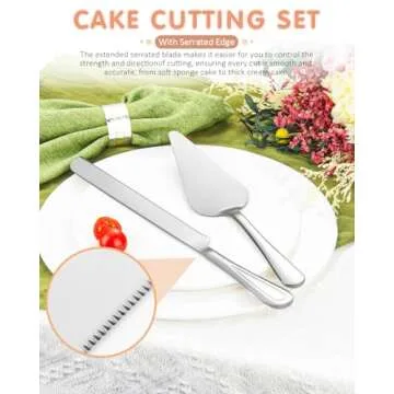 Elegant FTAKRY Wedding Cake Cutting Set - Rose Gold