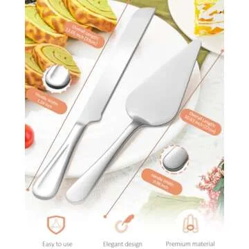 Elegant FTAKRY Wedding Cake Cutting Set - Rose Gold