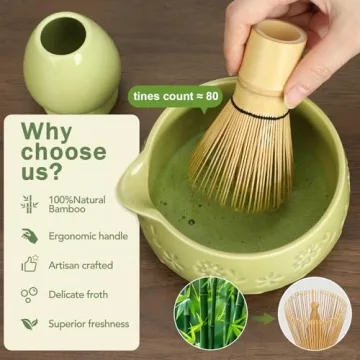 Giiouni Matcha Whisk Set 8-Pcs Elegant Gift Set