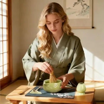 Giiouni Matcha Whisk Set 8-Pcs Elegant Gift Set