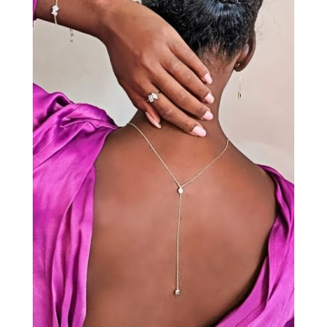 14k Gold Vermeil Y Lariat Necklace for Women