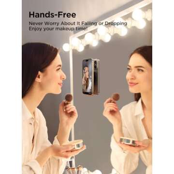 JOYROOM Magnetic Suction Cup Phone Mount, Silicone Suction Phone Case Grip Stand Holder for MagSafe, Hands-Free Mirror Shower Phone Holder Mount Fit iPhone 16 Pro Max, TikTok Creator|Videos|Selfies