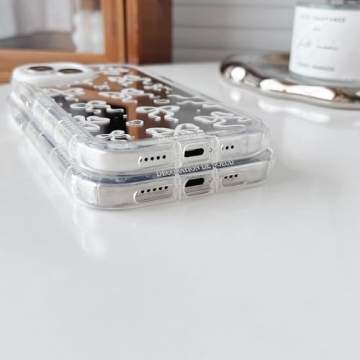 Stylish FLIRACON Heart Bow Mirror Case for iPhone 12 Pro Max