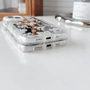 Stylish FLIRACON Heart Bow Mirror Case for iPhone 12 Pro Max