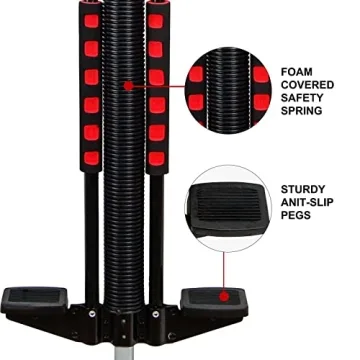 Willingfun Pogo Stick for Kids Age 7, 8, 9, 10 and Up, Pogo Stick Adult, 80 to 160 Lbs, Pro Master Pogo Stick - Black