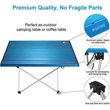 G4Free Lightweight Portable Camping Table for Outdoors