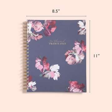 Blue Sky 2025 Weekly Monthly Planner with Notes
