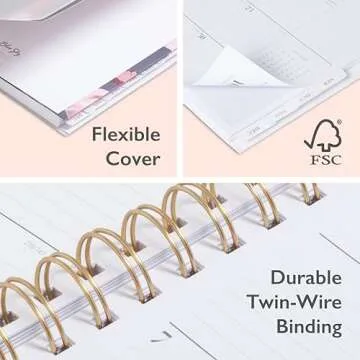 Blue Sky 2025 Weekly Monthly Planner with Notes