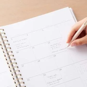 Blue Sky 2025 Weekly Monthly Planner with Notes