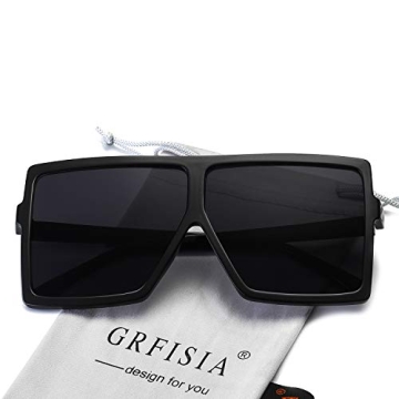 Stylish GRFISIA Square Oversized Sunglasses for Everyone