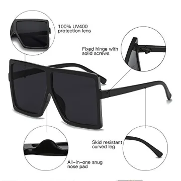 Stylish GRFISIA Square Oversized Sunglasses for Everyone