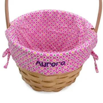 Personalized Colorful Dots Easter Basket for Kids