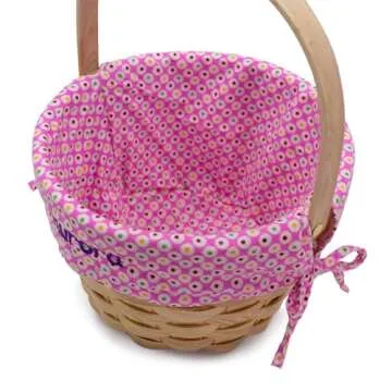 Personalized Colorful Dots Easter Basket for Kids