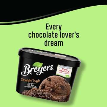 Breyers Original Light Ice Cream for a Delicious Frozen Dessert Chocolate Truffle 100% Grade A Milk & Cream, All American Dairy 48 oz