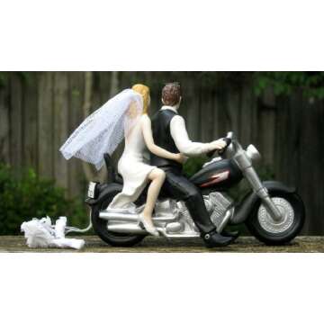 Motorcycle Biker Wedding Cake Topper By Magical Day