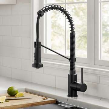 KRAUS Bolden Commercial Style 2-Function Kitchen Faucet - Matte Black