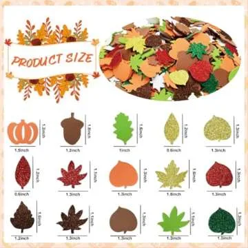 LUKBERA 660pcs Fall Foam Turkey Thanksgiving Craft Kits, Thanksgiving Turkey Foam Stickers Glitter Maple Leaf Pumpkins Self Adhesive Stickers Set for Kids Thanksgiving DIY Arts and Crafts Party Décor