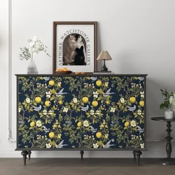 Elegant Birds Wallpaper Peel and Stick, Floral Design 17.5" x 393.7"