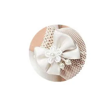 DreamHigh Flower Girl Mittens with Bow - Elegant Lace Gloves