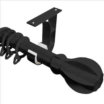Curtain Rod Brackets for Ceiling, 4 Pack Premium Rod Bracket for Ceiling, Curtain Rod Holder, Draper...
