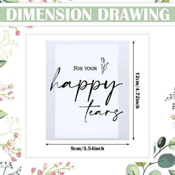 Eaasty Happy Tears Tissue Packs for Weddings – 60 Pack Guest Favors