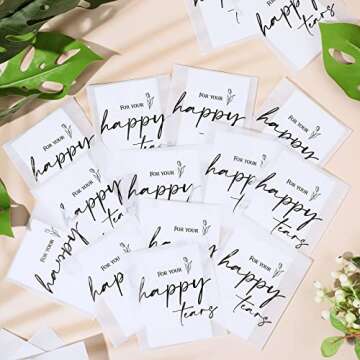 Eaasty Happy Tears Tissue Packs for Wedding Guests