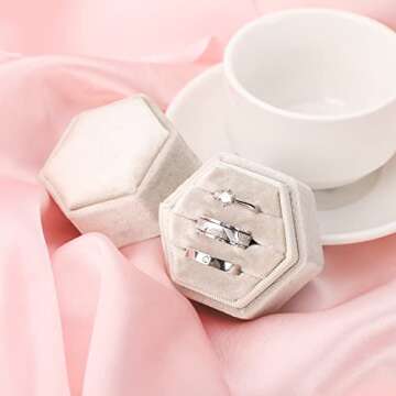 WantGor Velvet Ring Box for Weddings and Proposals