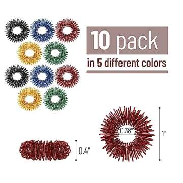 Mr. Pen- Spiky Sensory Rings, 10 Pack, Stress Relief Fidget Sensory Toys, Fidget Rings, Fidget Ring ...