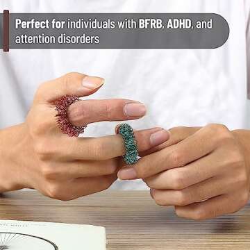 Mr. Pen- Spiky Sensory Rings, 10 Pack, Stress Relief Fidget Sensory Toys, Fidget Rings, Fidget Ring for Anxiety, Stress Relief Rings, Massager for Fidget ADHD Autism, Silent Stress Reducer Ring