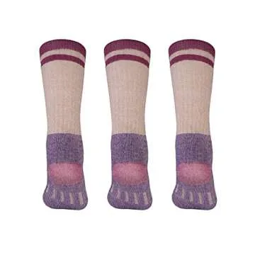 MERIWOOL Merino Wool Hiking Socks - 3 Pairs Midweight Cushioned Comfort