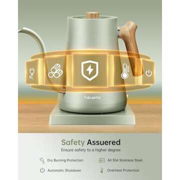 Fabuletta Gooseneck Electric Water Kettle for Quick Brewing