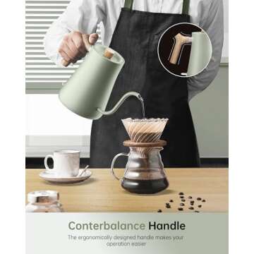 Fabuletta Gooseneck Electric Water Kettle for Quick Brewing